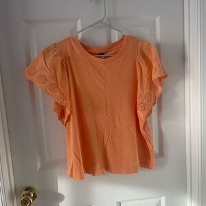 Old Navy Orange Eyelet Sleeve Top